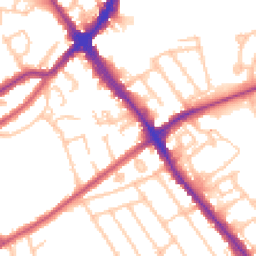 Daytime road noise heatmap for HA8 5AL