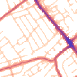 Daytime road noise heatmap for HA8 5BE