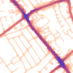Daytime road noise heatmap for HA8 5DD