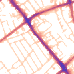 Daytime road noise heatmap for HA8 5ED