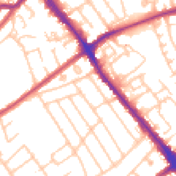 Daytime road noise heatmap for HA8 5FR