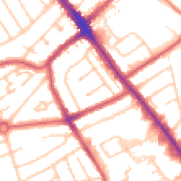 Daytime road noise heatmap for HA8 5JE