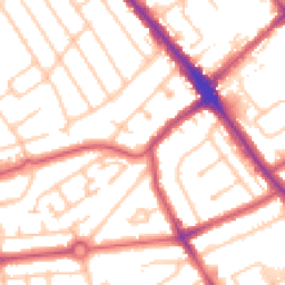 Daytime road noise heatmap for HA8 5JX