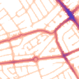 Daytime road noise heatmap for HA8 5QQ