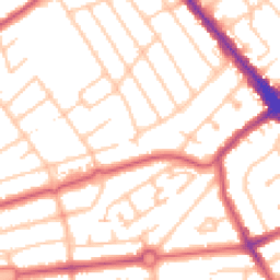 Daytime road noise heatmap for HA8 5RD