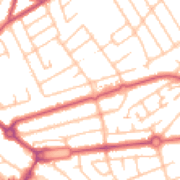 Daytime road noise heatmap for HA8 5TE
