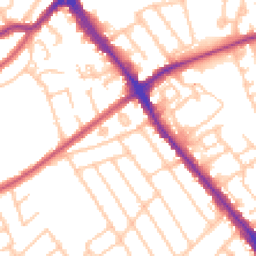 Daytime road noise heatmap for HA8 6EQ