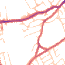 Daytime road noise heatmap for HA8 6HZ