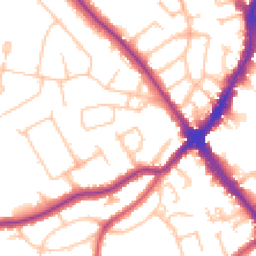 Daytime road noise heatmap for HA8 6NU
