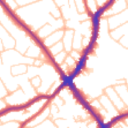 Daytime road noise heatmap for HA8 7NL