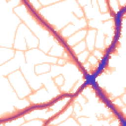 Daytime road noise heatmap for HA8 7NR