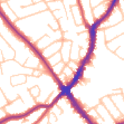 Daytime road noise heatmap for HA8 7PN