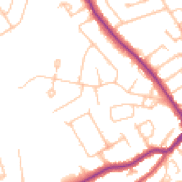 Daytime road noise heatmap for HA8 7QX