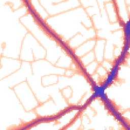 Daytime road noise heatmap for HA8 7RH