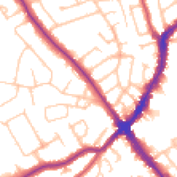 Daytime road noise heatmap for HA8 7RL