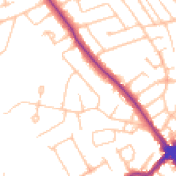 Daytime road noise heatmap for HA8 7RT