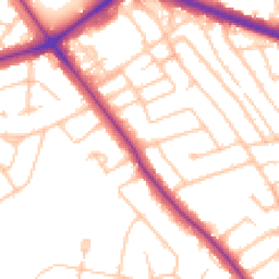 Daytime road noise heatmap for HA8 7SB