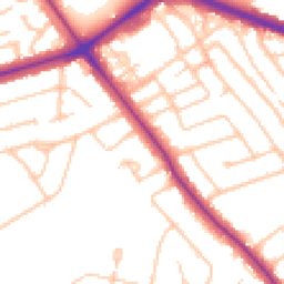 Daytime road noise heatmap for HA8 7TH