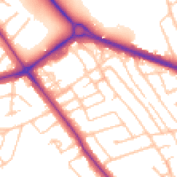 Daytime road noise heatmap for HA8 8EZ