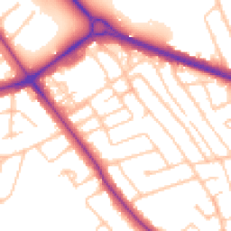 Daytime road noise heatmap for HA8 8FD