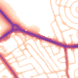 Daytime road noise heatmap for HA8 8HU