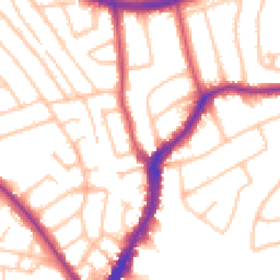Daytime road noise heatmap for HA8 8LP