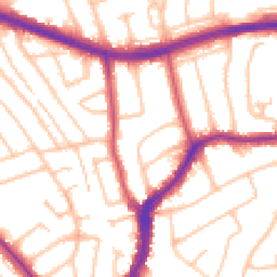Daytime road noise heatmap for HA8 8PS