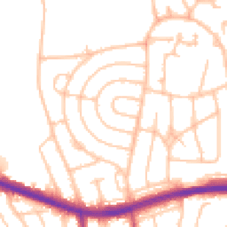 Daytime road noise heatmap for HA8 8RN
