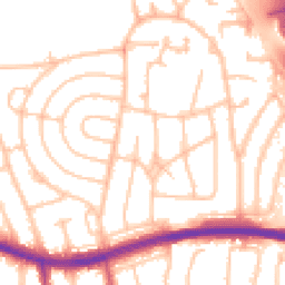 Daytime road noise heatmap for HA8 8SP