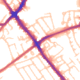 Daytime road noise heatmap for HA8 9BE