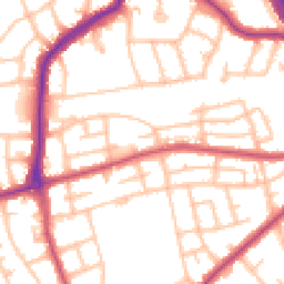 Daytime road noise heatmap for HA8 9EZ
