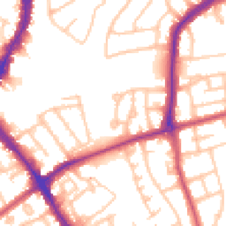 Daytime road noise heatmap for HA8 9JQ