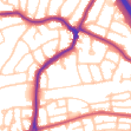 Daytime road noise heatmap for HA8 9NS
