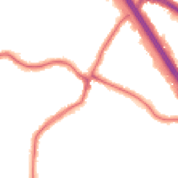 Night-time road noise heatmap for HA8 9NT