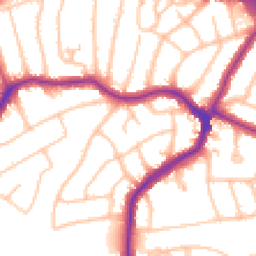 Daytime road noise heatmap for HA8 9QQ