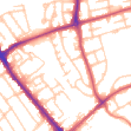 Daytime road noise heatmap for HA8 9YT