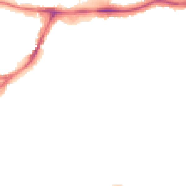 Night-time road noise heatmap for HA9 0AG