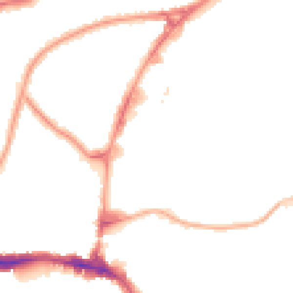 Night-time road noise heatmap for HA9 0BU