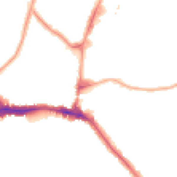 Night-time road noise heatmap for HA9 0BX