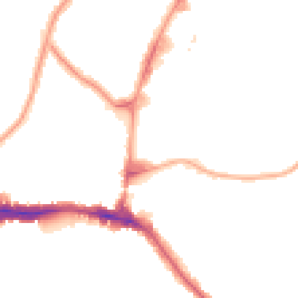 Night-time road noise heatmap for HA9 0EW