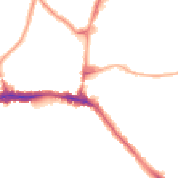 Night-time road noise heatmap for HA9 0EX