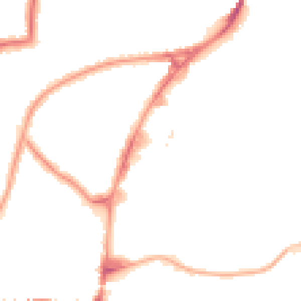Night-time road noise heatmap for HA9 0FW