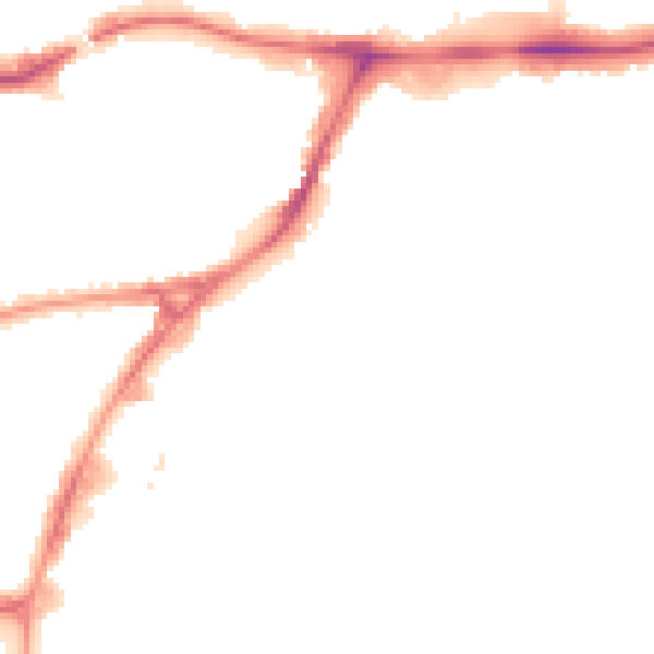 Night-time road noise heatmap for HA9 0GA