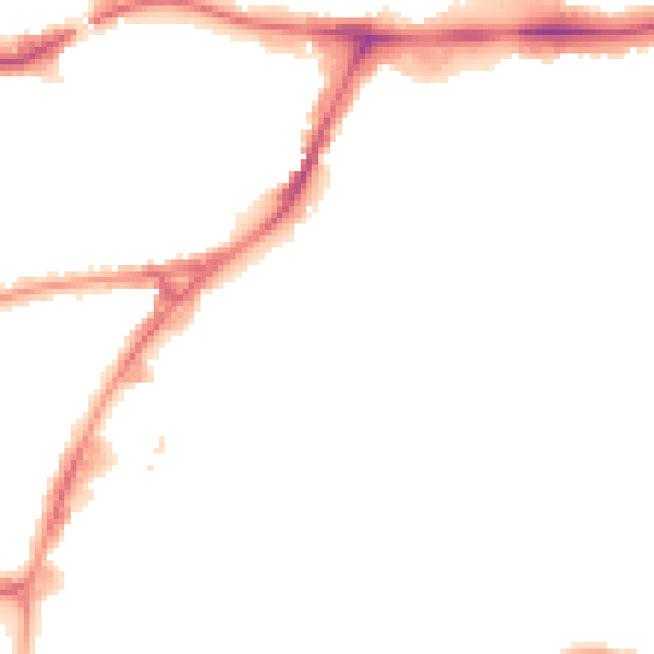 Night-time road noise heatmap for HA9 0GB