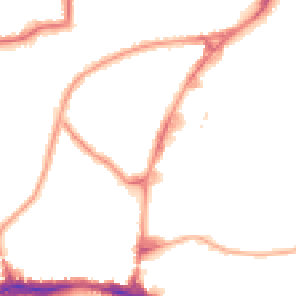 Night-time road noise heatmap for HA9 0QX