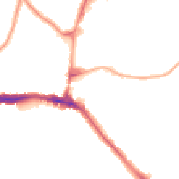 Night-time road noise heatmap for HA9 6AU