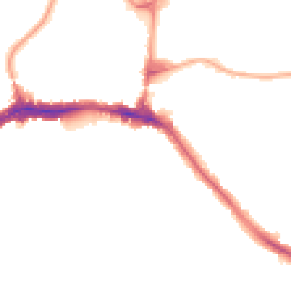 Night-time road noise heatmap for HA9 6BE