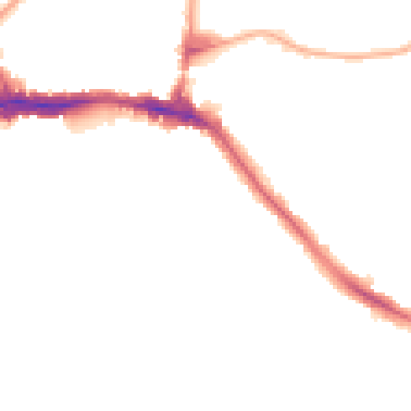 Night-time road noise heatmap for HA9 6BN