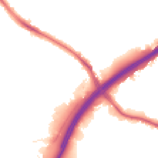 Night-time road noise heatmap for HA9 6HP