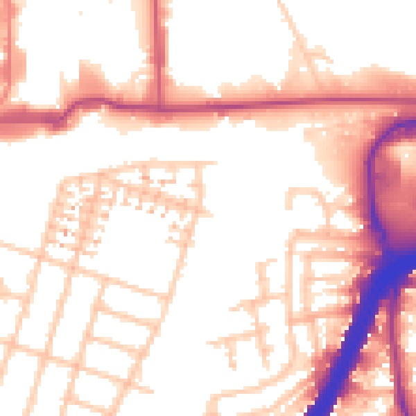 Daytime road noise heatmap for HA9 6JR
